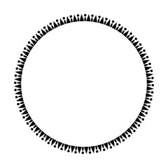 Circle frame round border design shape icon for decorative vintage doodle element for design in vector illustration