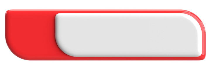 3D button. Empty button. 3D illustration.