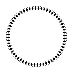 Circle frame round border design shape icon for decorative vintage doodle element for design in vector illustration