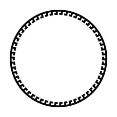 Circle frame round border design shape icon for decorative vintage doodle element for design in vector illustration