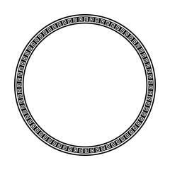 Circle frame round border design shape icon for decorative vintage doodle element for design in vector illustration
