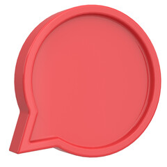 Speech bubble. Chat bubble. 3D illustration.