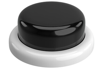 3D button. Push button. 3D illustration.