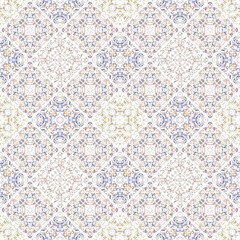 Islamic Decorative background made of small squares. The rich decoration of abstract patterns for construction of fabric or paper. 