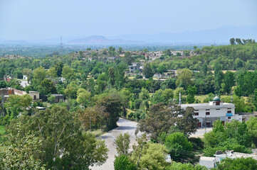 Fototapeta na wymiar Cityscape of Taxila City in Rawalpindi District, Punjab Province, Pakistan