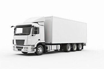 modern truck on a white background. Generative ai