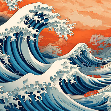abstract background with waves