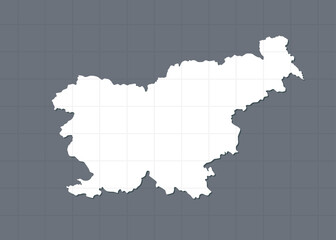 Vector map Slovenia, template Europe outline country