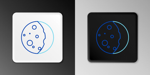 Line Eclipse of the sun icon isolated on grey background. Total sonar eclipse. Colorful outline concept. Vector