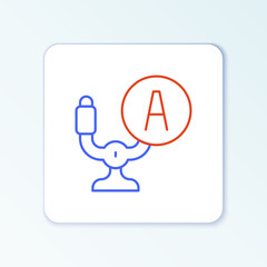 Line Aircraft steering helm icon isolated on white background. Aircraft control wheel. Colorful outline concept. Vector