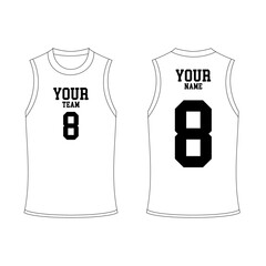 Naklejka premium Design Template Basketball Set Jersey Vector Illustration