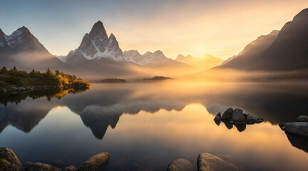 sunrise over the mountains