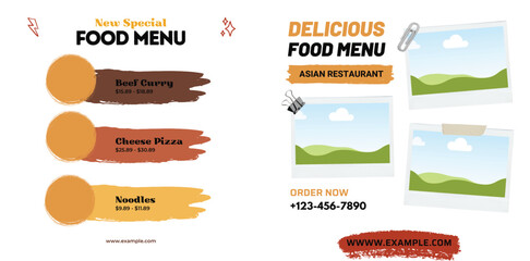 Fast food restaurant vector menu sketch template