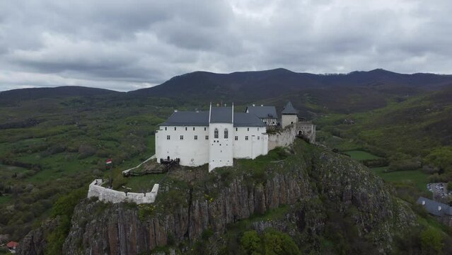 Aerial View Of A Medieval Castle of Fuzer, Hungary