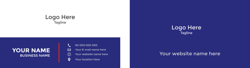 Business card design, Clean professional business card template, visiting card, abstract business card template .