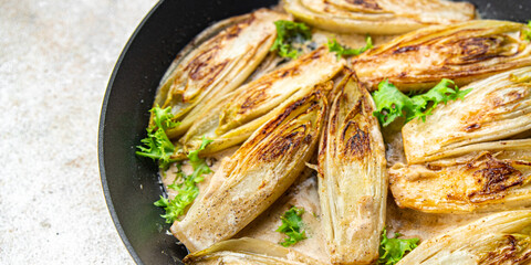 chicory dish stewed vegetable meal food snack on the table copy space food background rustic top view