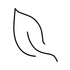 Black Line Leaf Icons