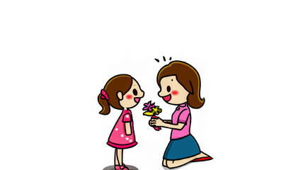 Happy Mother's Day Mom, Happy Mother's Day Translation into English: Mom, Happy Mother's Day