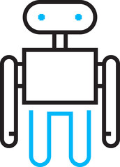 cartoon robot character icon