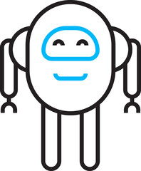 cartoon robot character icon