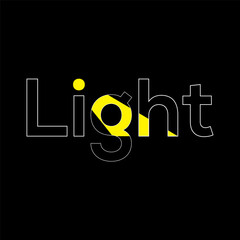 Obraz premium Light text effect vector illustration.