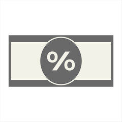 Naklejka premium percent dollar deposit rate icon