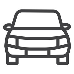 car symbol icon, simple thin line icon