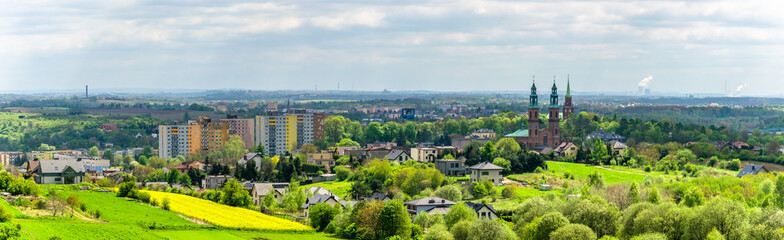panorama of the city of Piekary Slaskie and farmland © Krzysztof Bubel