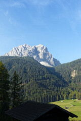 Fototapeta na wymiar View to the mountain peaks of the famous Sesto Dolomites, Alps, south tyrol, Italy, Europe