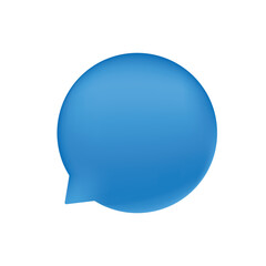 3d blue chat bubble blue
