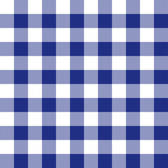 Blue checkered geometric seamless patterns. Vector tartan plaid background.