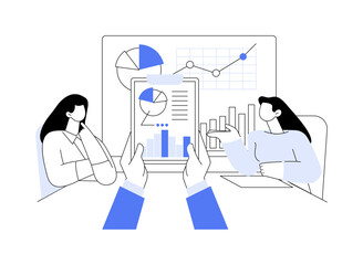 Competitor analysis abstract concept vector illustration.