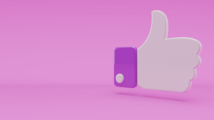 Icono de burbuja de chat aislados sobre fondo rosa Representación 3D