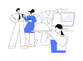 Corporate party abstract concept vector illustration.