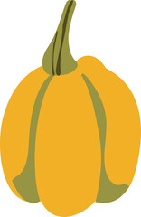 Pumpkin flat pattern for decoration.