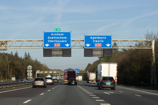 Niederlande, Autobahn 12, Hinweistafel km 126,6