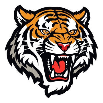 Download Logo - Tiger Head Vector Png - Full Size PNG Image - PNGkit