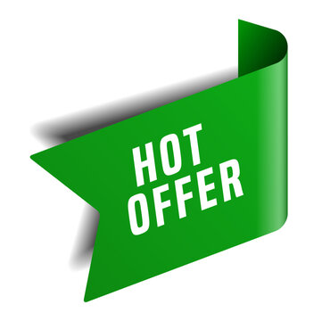 Colorful vector flat design banner hot offer. This sign is well adapted for web design.