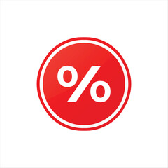 percent discount red circle 3d banner