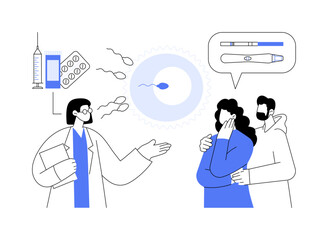 Assisted reproductive technology abstract concept vector illustration.