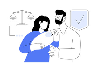 Adoption of a child abstract concept vector illustration.