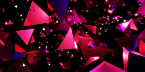 triangle abstract technology glow background 3d illustration