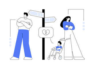 Obraz na płótnie Canvas Child custody abstract concept vector illustration.