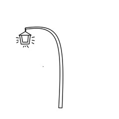 hand drawn street lamp