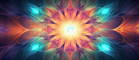 Photorealistic image of a kaleidoscope of colors. Famous abstract background with beautiful colour tones. Illustration. Generative AI.  - obrazy, fototapety, plakaty