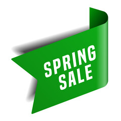 Colorful vector flat design banner spring sale. This sign is well adapted for web design.