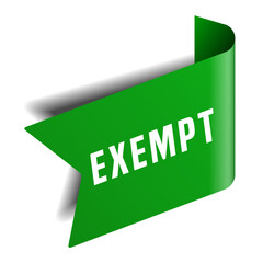 Colorful vector flat design banner exempt. This sign is well adapted for web design.