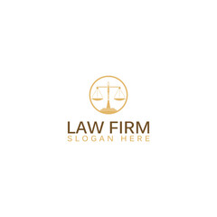 Law Firm logo and icon design template isolated on white background