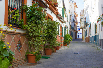 Fototapeta na wymiar Street in Almunecar Andalusia, Spain