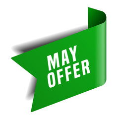 Colorful vector flat design banner may offer. This sign is well adapted for web design.